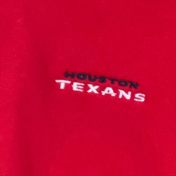 Reebok Houston Texas Sweatshirt Men XLarge Red Pullover 1/4 Zip Long Slv Fleece - Picture 6 of 13